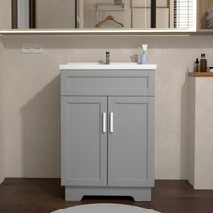 Meuble-lavabo de salle de bain AISU avec lavabo en céramique