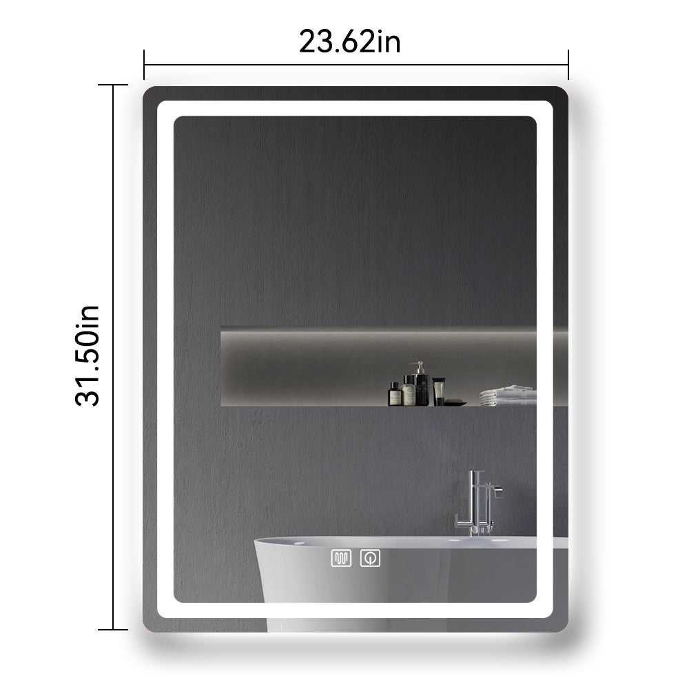 31" LED-Badezimmerspiegel, Hintergrundbeleuchtung mit ANTI-FOG