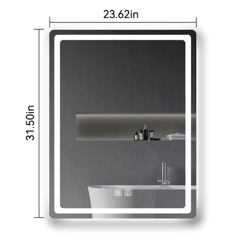 31" LED-Badezimmerspiegel, Hintergrundbeleuchtung mit ANTI-FOG